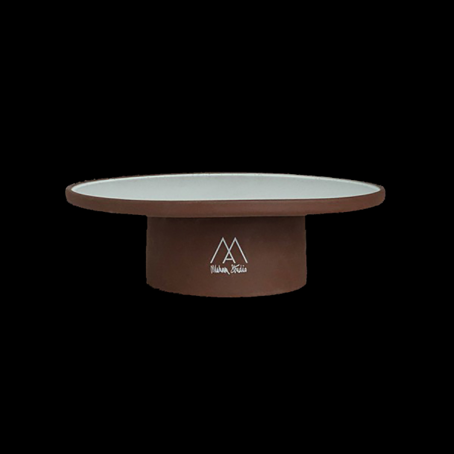 Maham Studio Spice Stoneware Sea Salt Round Elevated Platform 15.25x4.5cm PK 1
