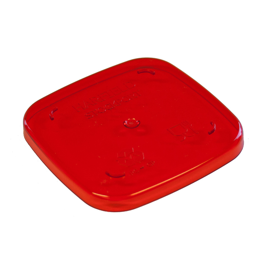 Harfield Copolyester Translucent Red Dessert Pot Lid 6.3cm PK 10