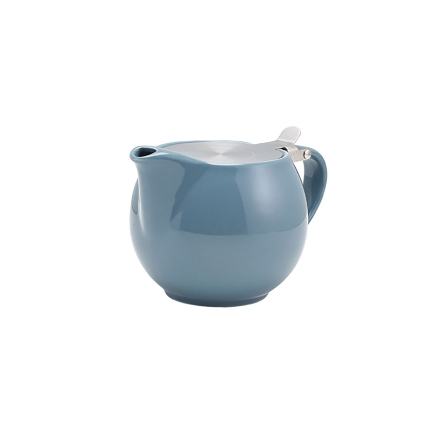 GENWARE PORCELAIN GREY TEAPOT WITH STAINLESS STEEL LID & INFUSER 50CL/17.6OZ PK 6