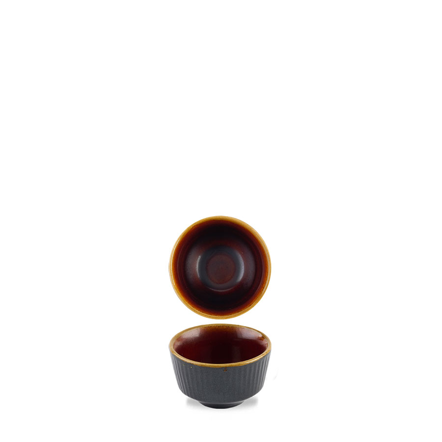 Churchill Nourish Vitrified Porcelain Tokyo Black Round Kochi Dip Pot 8cm 11cl 3.9oz PK 1
