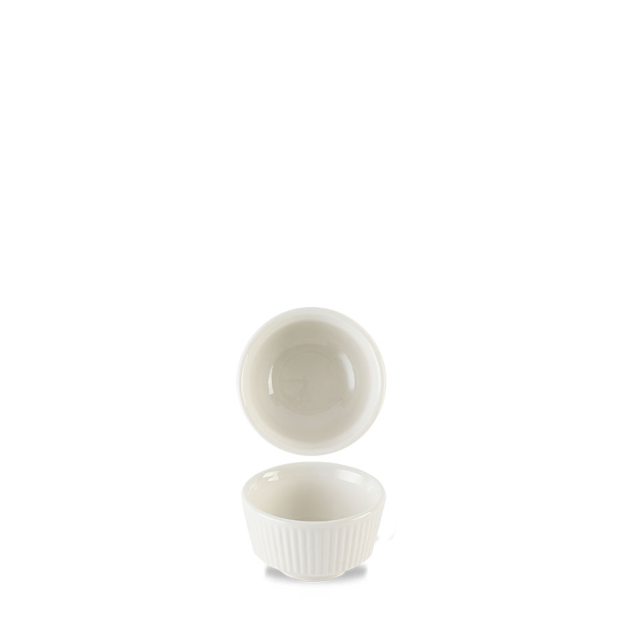 Churchill Nourish Vitrified Porcelain White Round Kochi Dip Pot 8cm 11cl 3.9oz PK 1