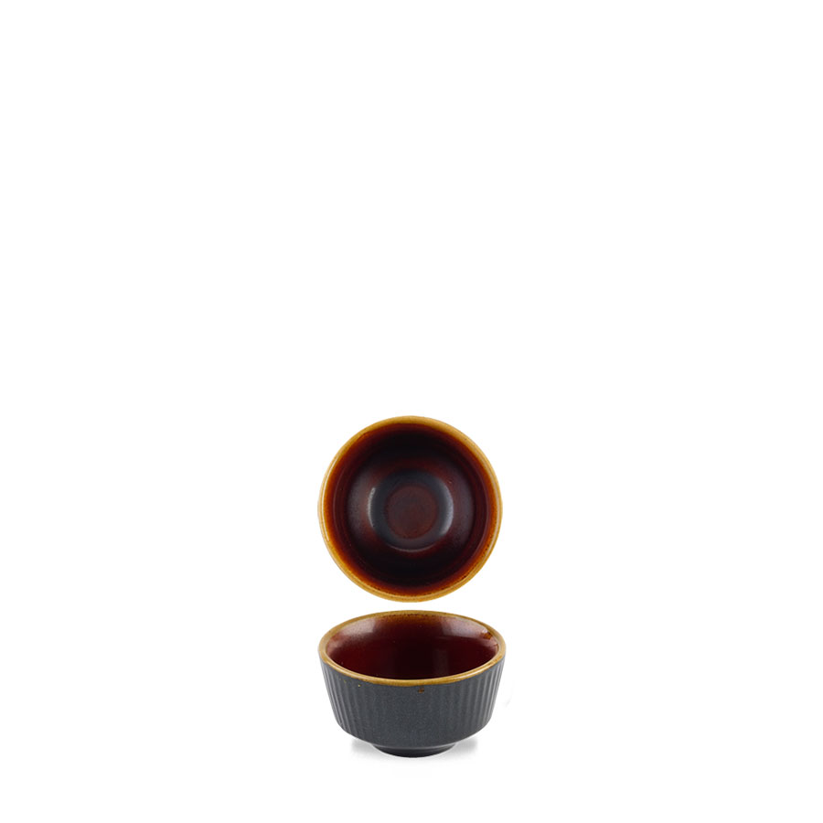 Churchill Nourish Vitrified Porcelain Tokyo Black Round Kochi Dip Pot 6.9cm 5.7cl 2oz PK 1
