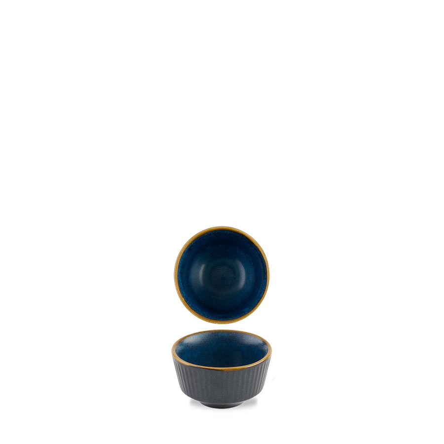 Churchill Nourish Vitrified Porcelain Tokyo Blue Round Kochi Dip Pot 6.9cm 5.7cl 2oz PK 1
