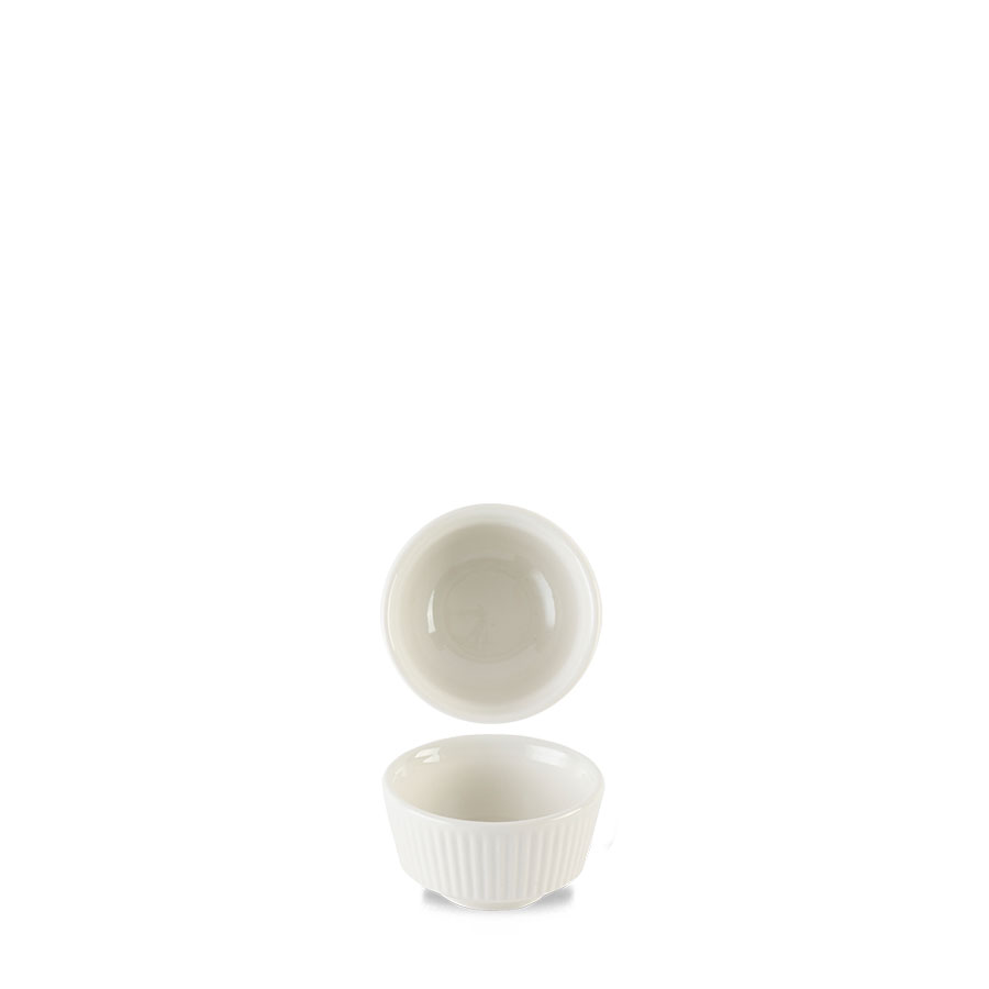 Churchill Nourish Vitrified Porcelain White Round Kochi Dip Pot 6.9cm 5.7cl 2oz PK 1