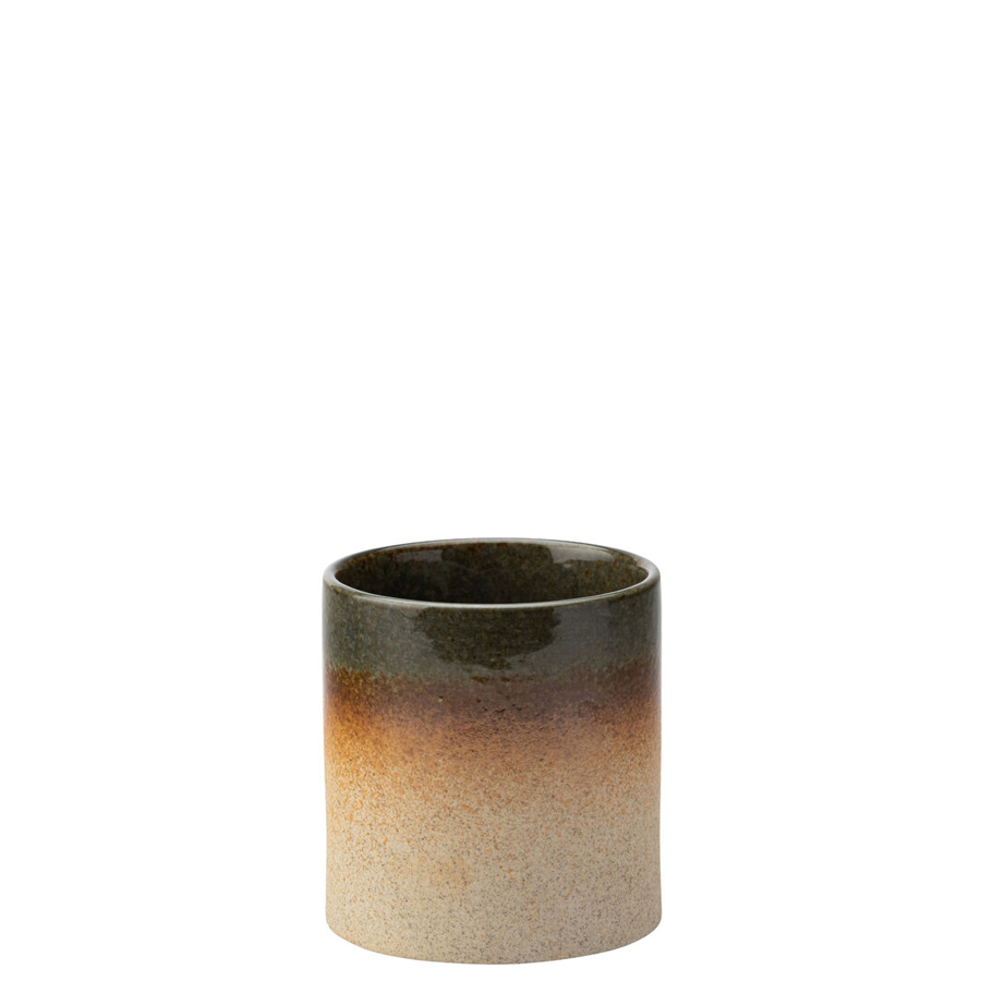 Utopia Saltburn Porcelain Brown Round Chip Pot 10.25oz 30cl PK 1