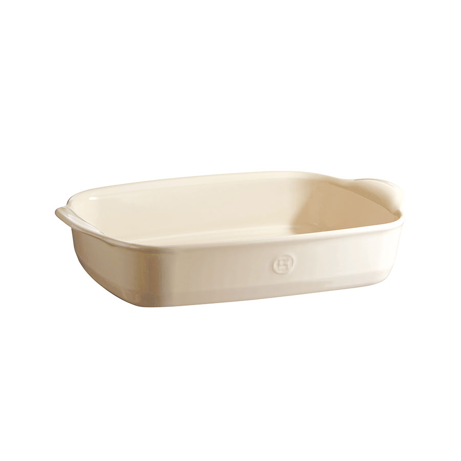 EMILE HENRY CERAMIC CREAM RECTANGULAR BAKING DISH 36.5 X 23.5CM PK 3