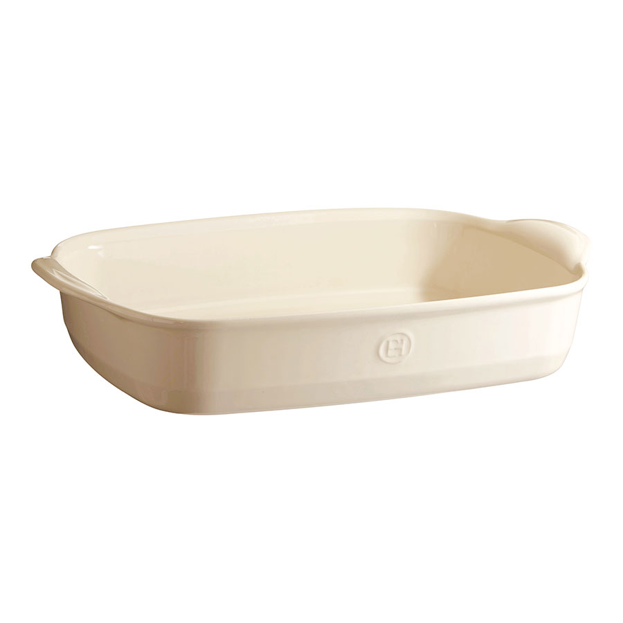 EMILE HENRY CERAMIC RECTANGULAR CREAM BAKING DISH 42.5 X 28CM PK 2