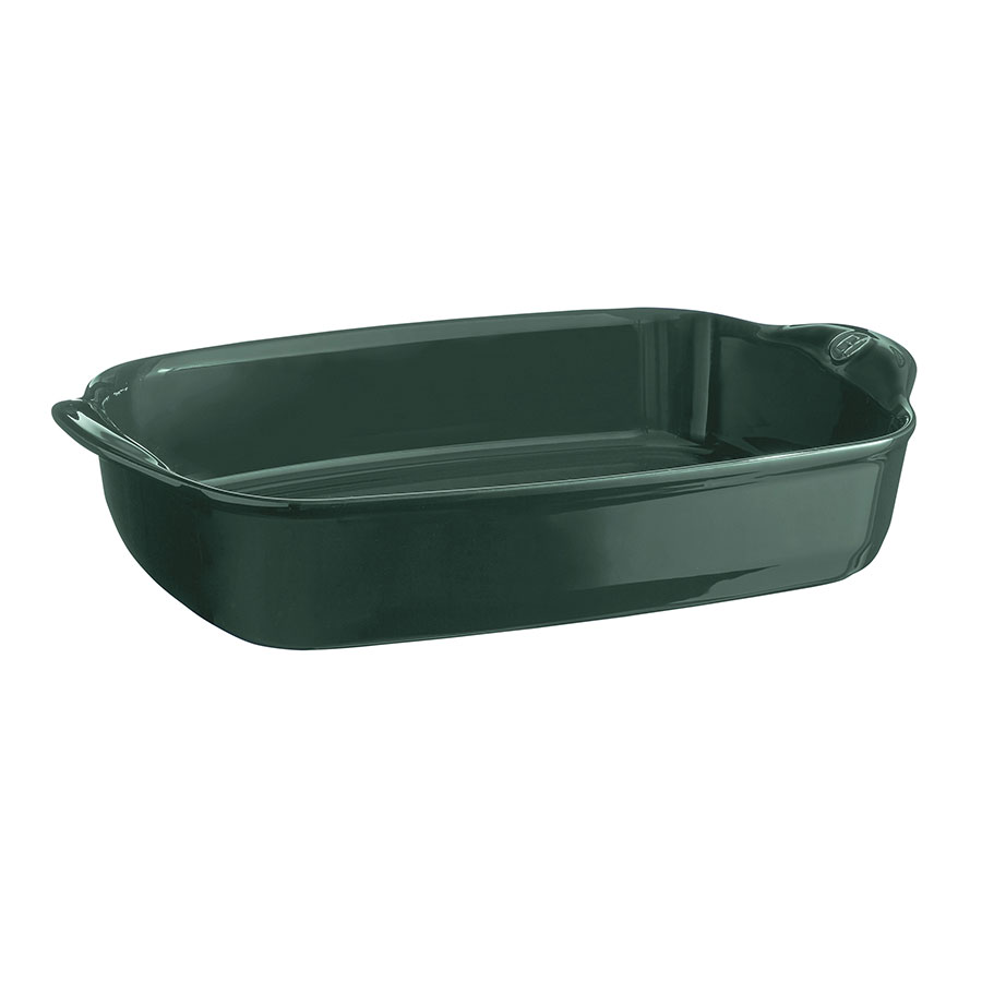 EMILE HENRY CERAMIC GREEN RECTANGULAR BAKING DISH 42.5 X 28CM PK 2