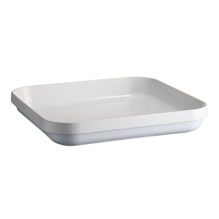 EMILE HENRY WELCOME WHITE CERAMIC SQUARE DISH 42X42X6.5CM PK 3