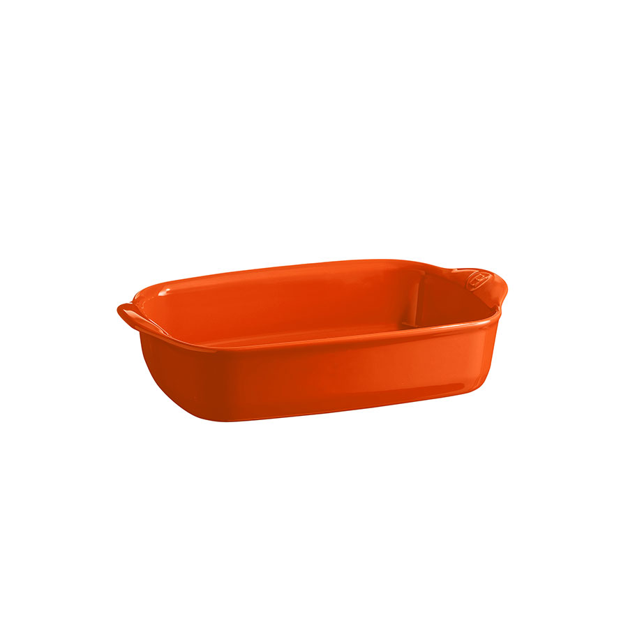 EMILE HENRY CERAMIC ORANGE RECTANGULAR BAKING DISH 30 X 19CM PK 3
