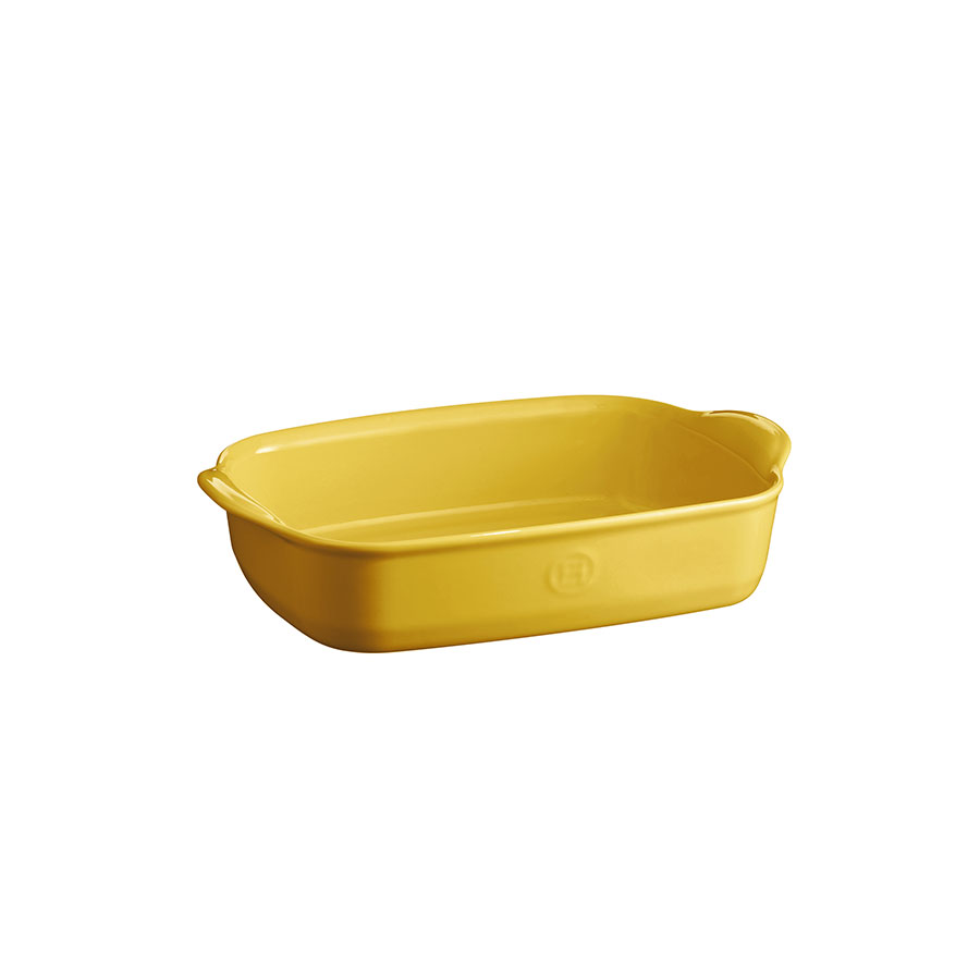 EMILE HENRY CERAMIC YELLOW RECTANGULAR BAKING DISH 30 X 19CM PK 3