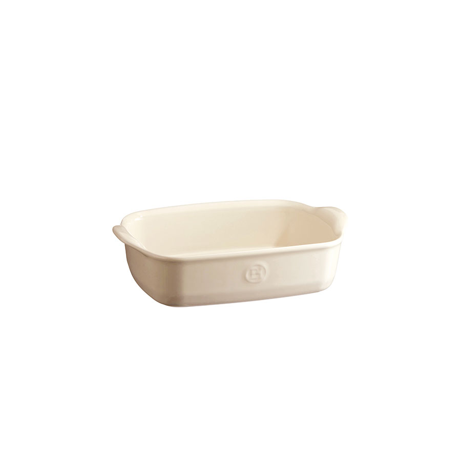 EMILE HENRY CERAMIC CREAM RECTANGULAR BAKING DISH 22 X 14.5CM PK 3