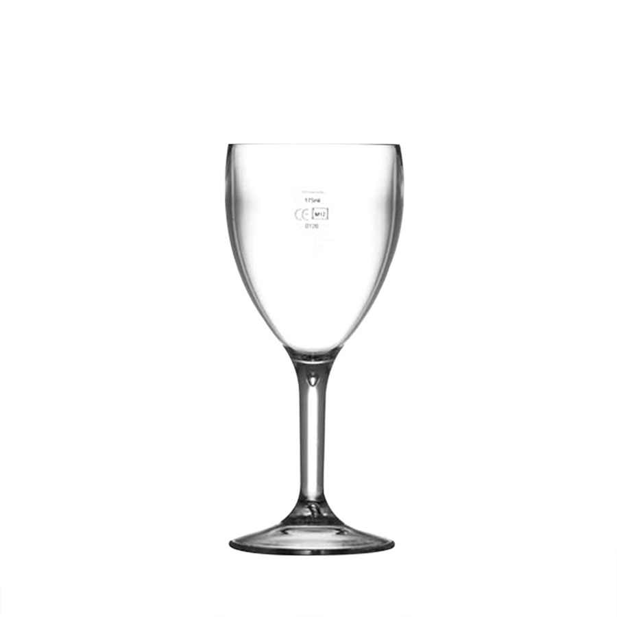 Diamond Wine Glass 9oz Lined 175ml Poly PK 1