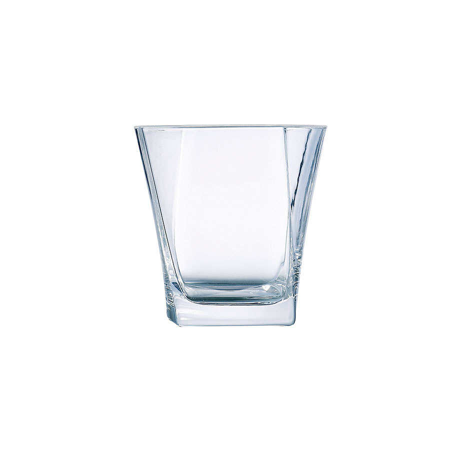 ARCOROC PRYSM DOUBLE ROCKS TOUGHENED GLASS TUMBLER 37CL PK 48