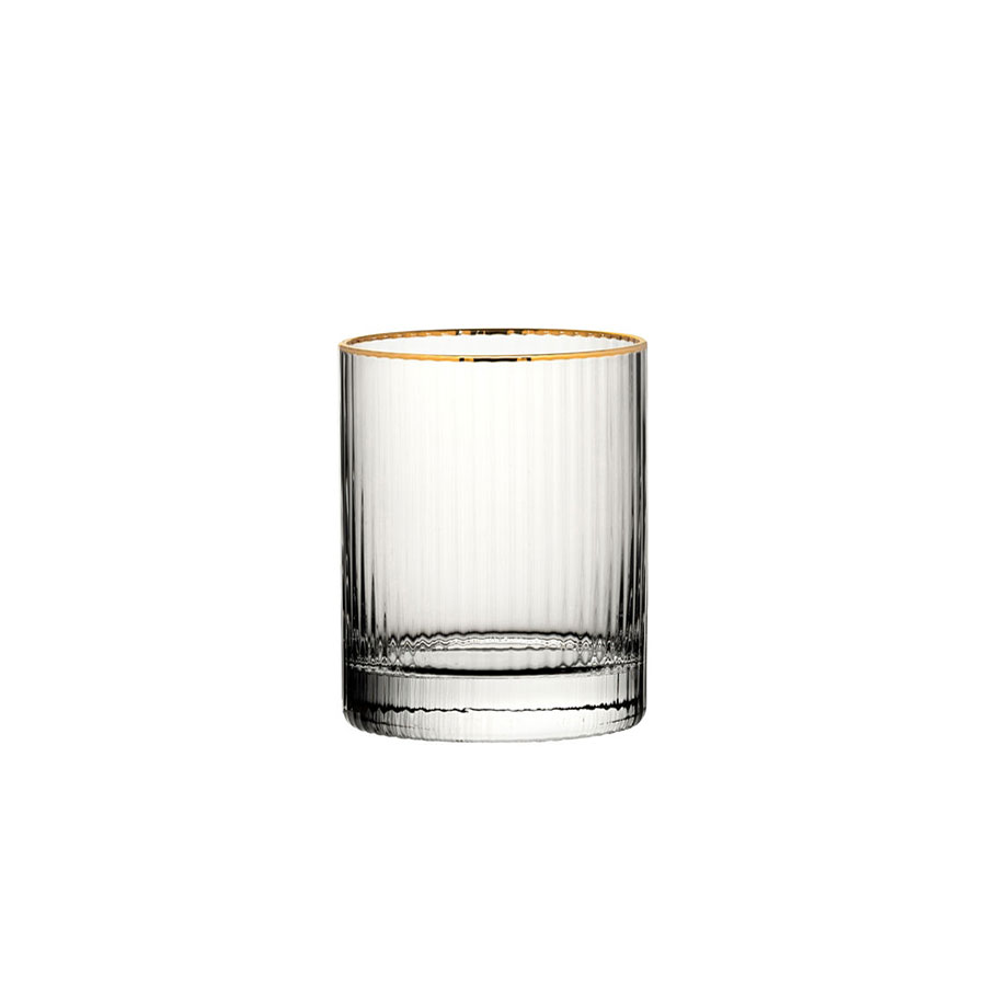 Utopia Hayworth Double Old Fashioned Glass With Gold Rim 11.25oz 32cl PK 6