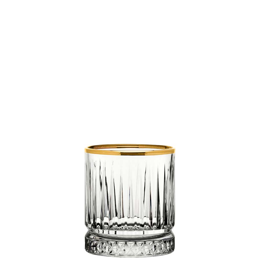 Utopia Elysia Double Old Fashioned Glass With Gold Rim 12.5oz 35.5cl PK 12