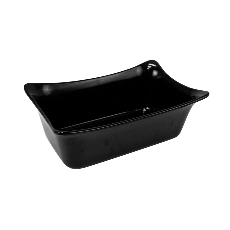 Fleur Crock Melamine Black 1/4 Size Gastronorm PK 12