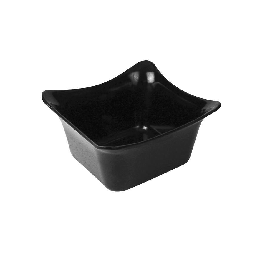 Fleur Crock Melamine Black 1/6 Size Gastronorm PK 6