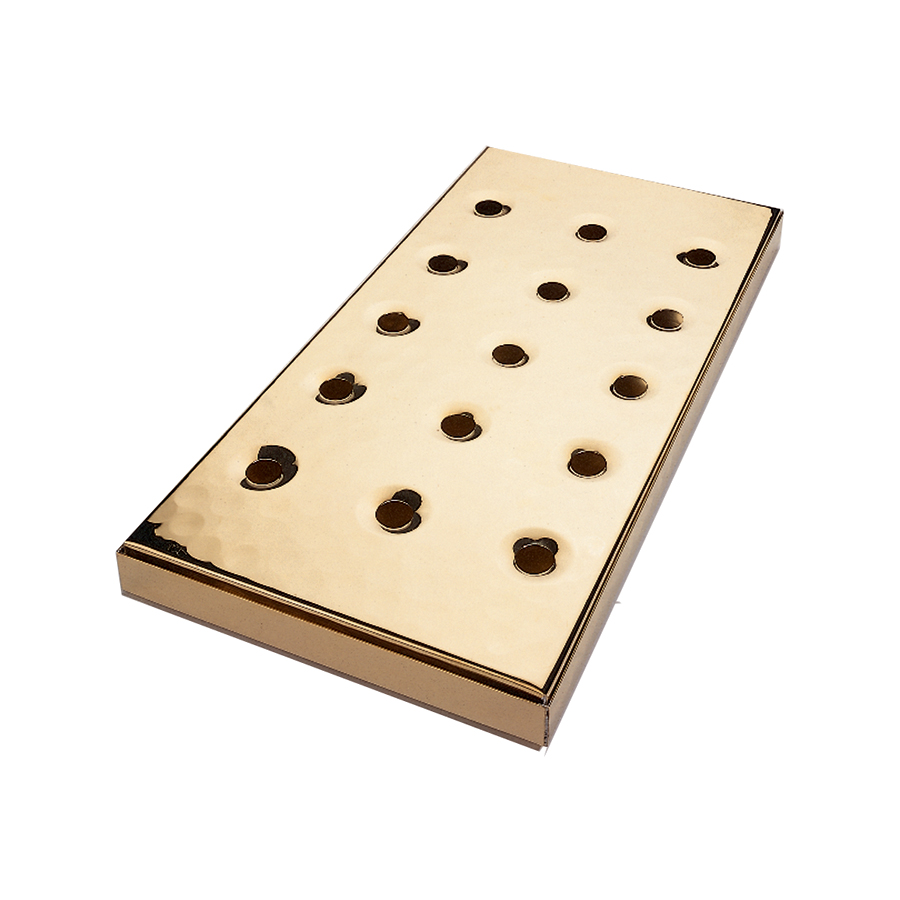 Drainer & Drip Tray Brass Rectangular PK 1