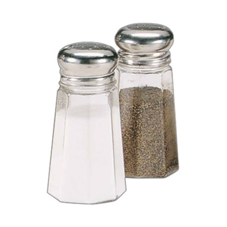Salt Or Pepper Clear Glass & Chrome 6cl PK 1