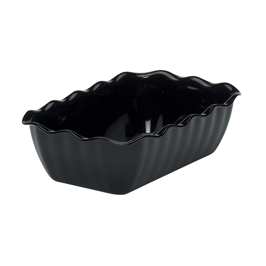 Cambro Tulip Deli Black Rectangular Presentation Crock 17.5x26x8cm 2 Litre PK 1