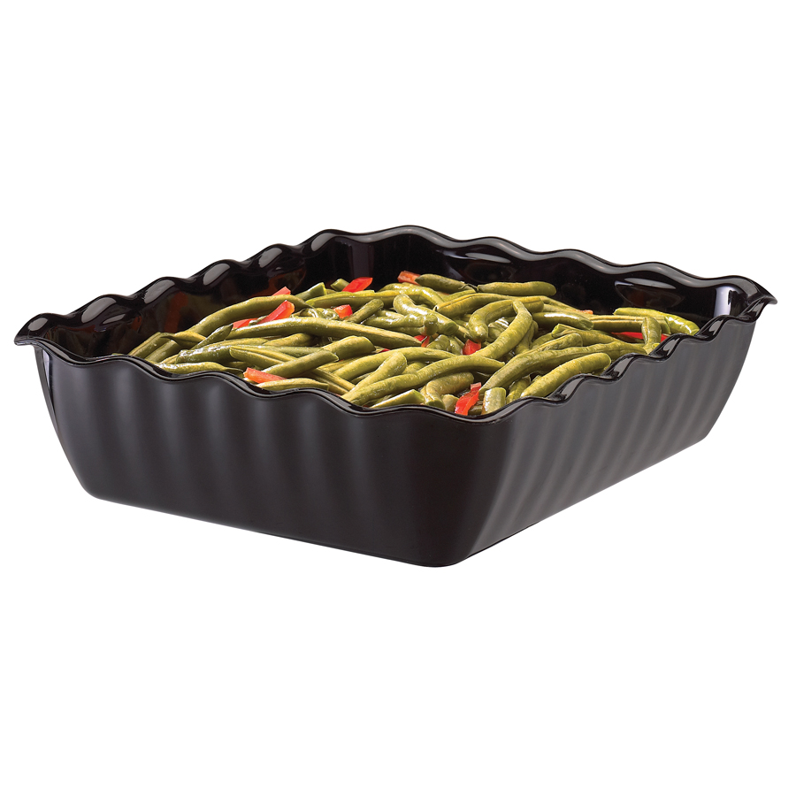 Cambro Tulip Deli Black Rectangular Presentation Crock 26.5x33.5x8cm 4.6 Litre PK 1
