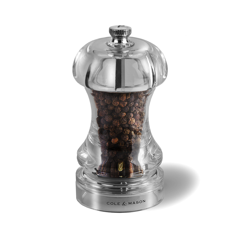 Cole & Mason Capstan Clear Acrylic Pepper Mill 11.5cm PK 1