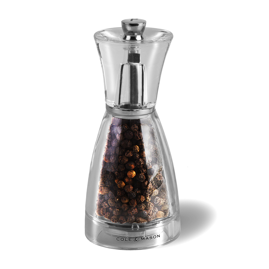 Cole & Mason Pina Clear Acrylic Pepper Mill 12.5cm PK 1
