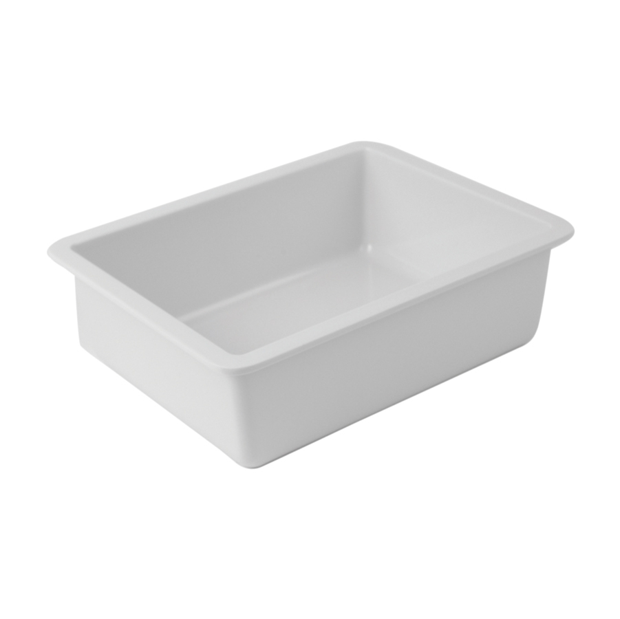 Dalebrook Polar Melamine White Rectangular Chunky Crock Insert 16.2x13x5cm PK 6