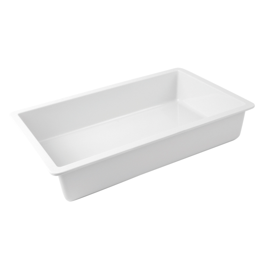 Dalebrook Polar Melamine White Rectangular Chunky Crock Insert 26.1x16.2x5cm PK 1