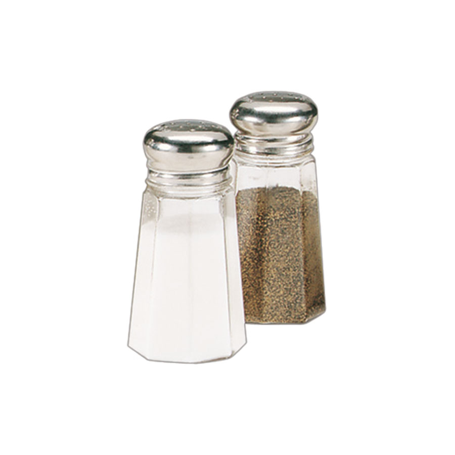 Salt Or Pepper Clear Glass &Stainless Steel 3cl PK 1