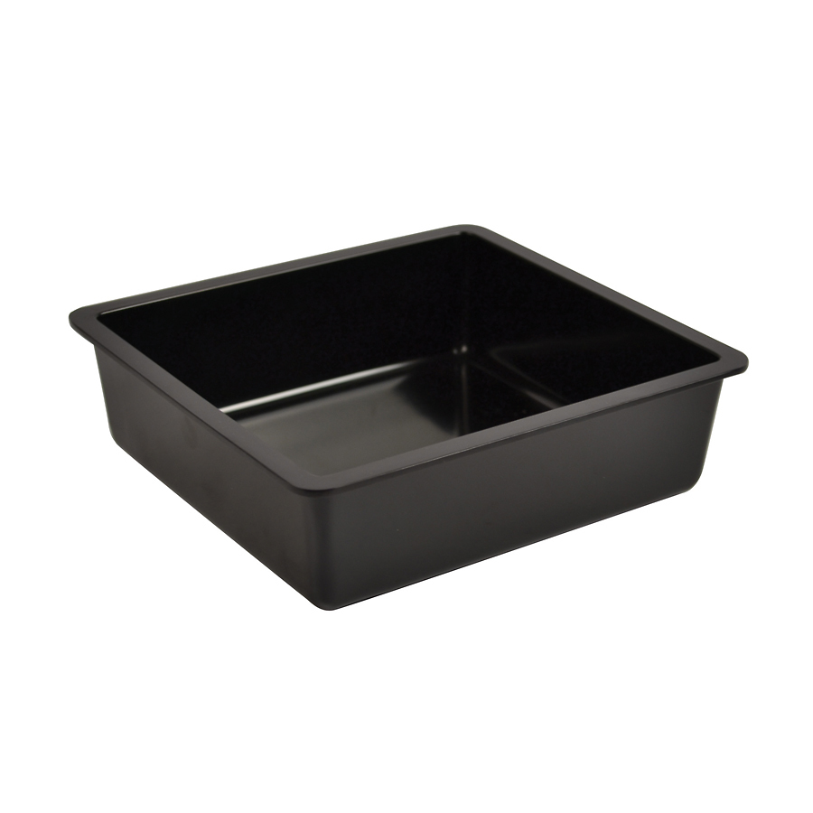 Dalebrook Melamine Black Rectangular Chunky Crock Insert 17.3x16.2x5cm 1 Litre PK 8