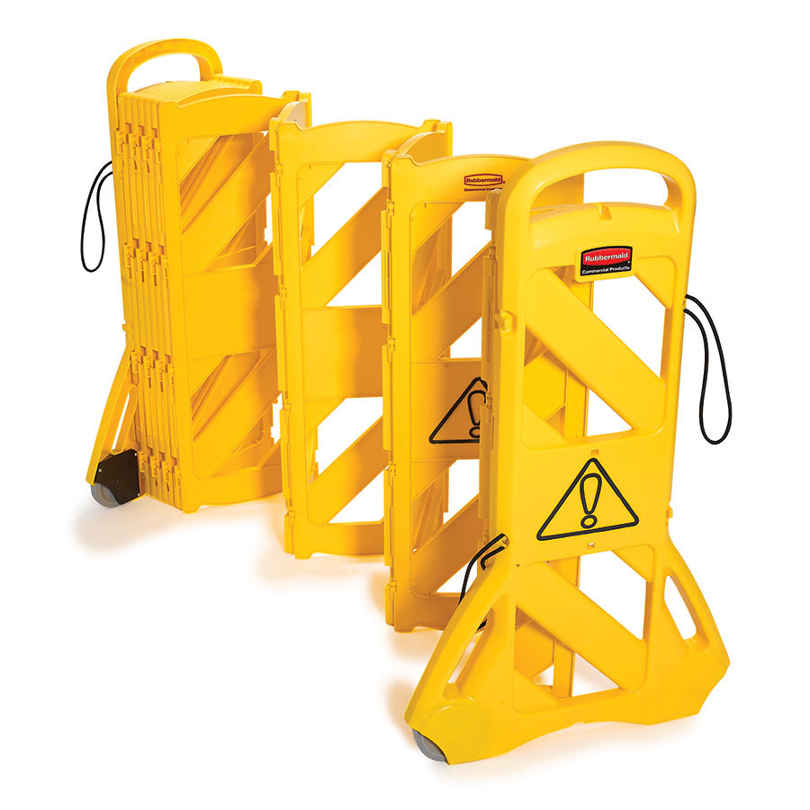 Rubbermaid Portable Mobile Barrier System Lightweight Yellow 4m Polyethylene PK 1