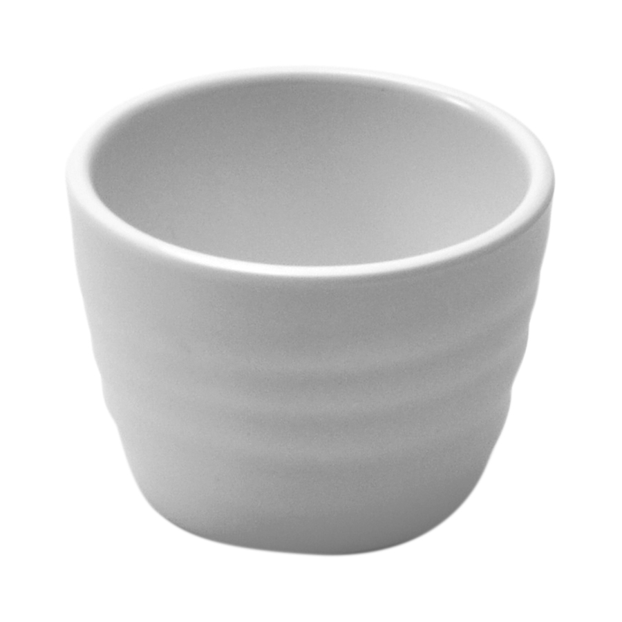 White Melamine Rippled Ramekin 7.5cl PK 1