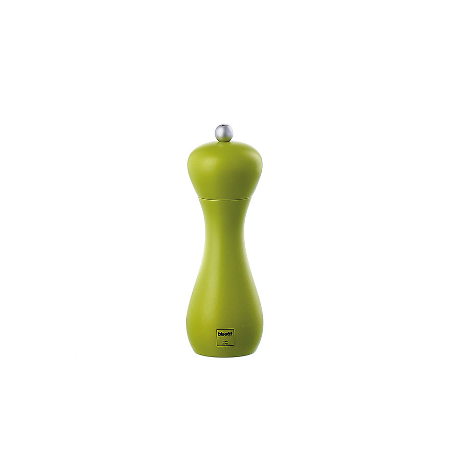 Bisetti Rimini Light Green Lacquered Beechwood Salt Mill 18cm PK 1