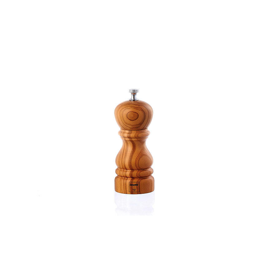Bisetti Imperia Olive Wood Pepper Mill 13cm PK 1