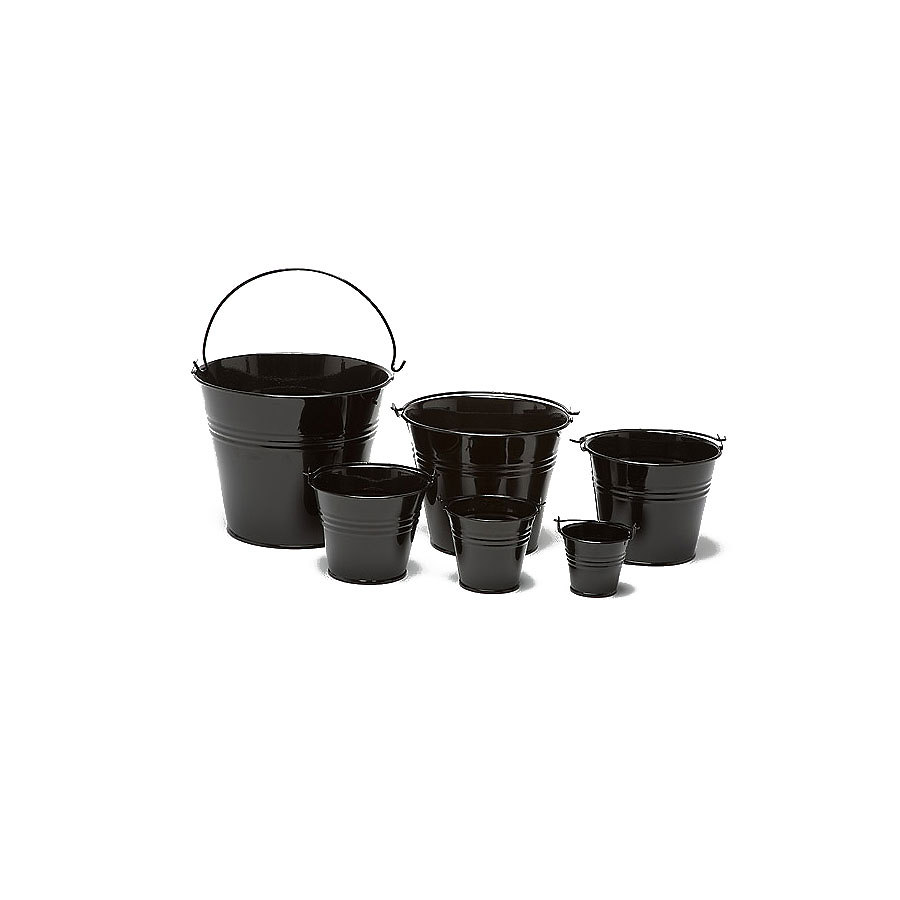 Craftmill Black Round Metal Bucket 10x8.5cm PK 1