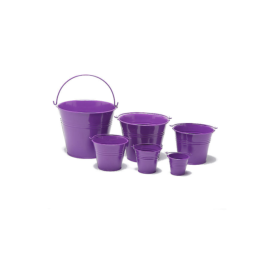 Craftmill Purple Round Metal Bucket 10x8.5cm PK 1