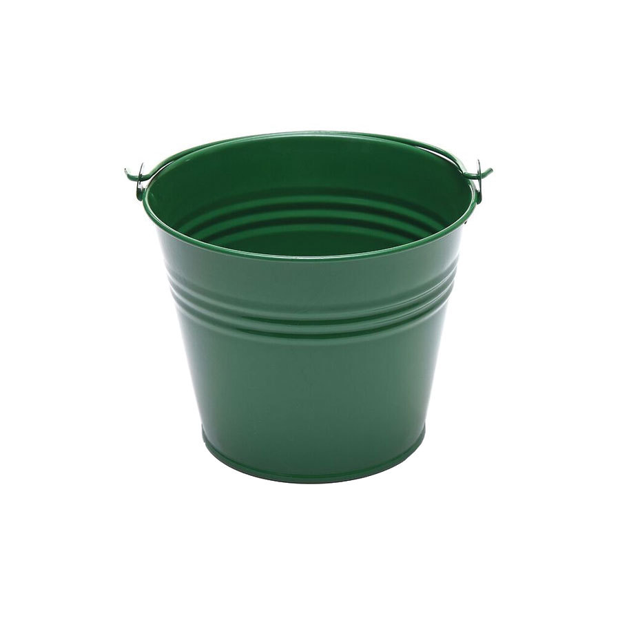 Craftmill Dark Green Round Metal Bucket 6x5.4cm PK 1
