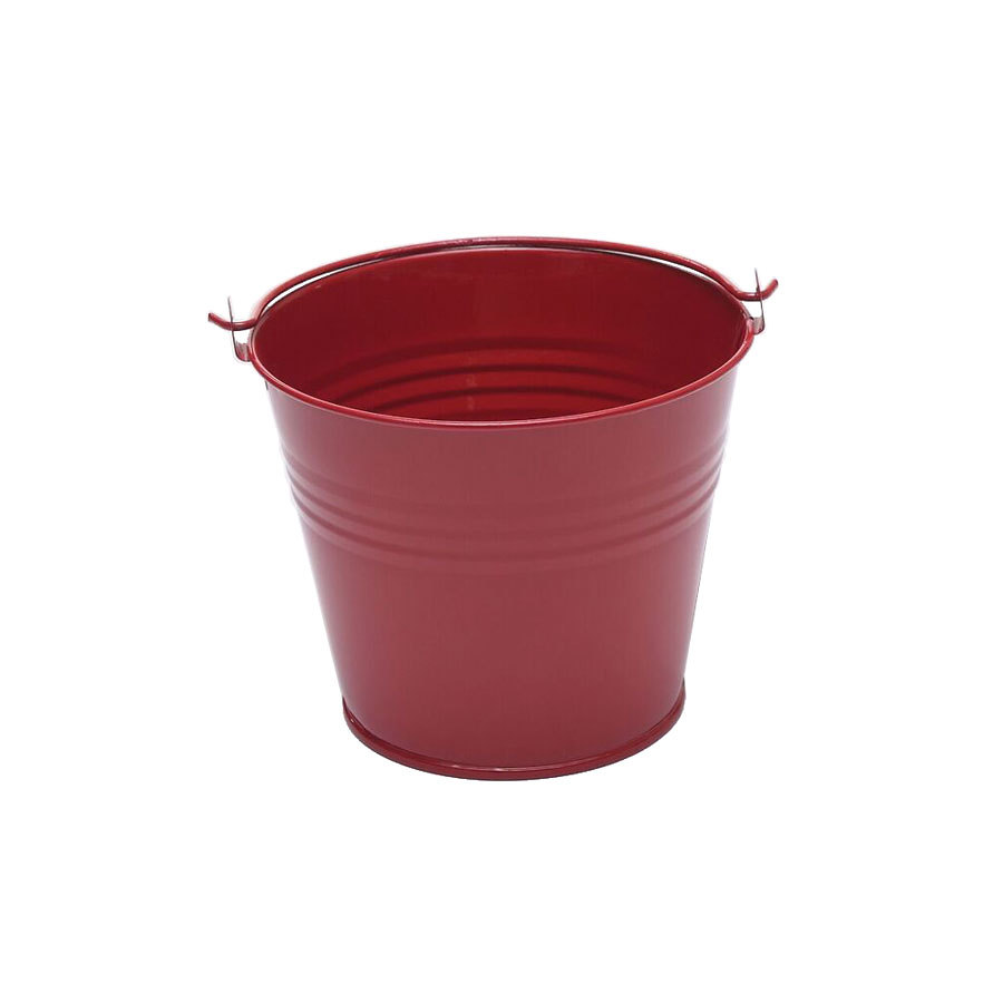 Craftmill Red Round Metal Bucket 6x5.4cm PK 1
