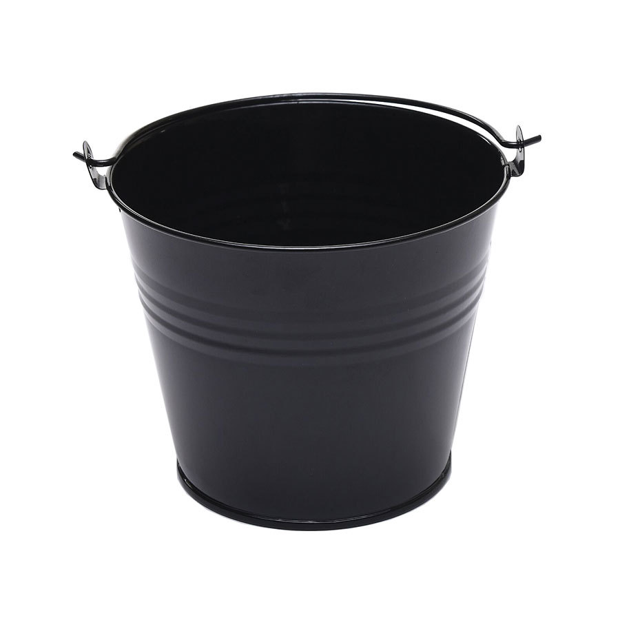 Craftmill Black Round Metal Bucket 8x7cm PK 1