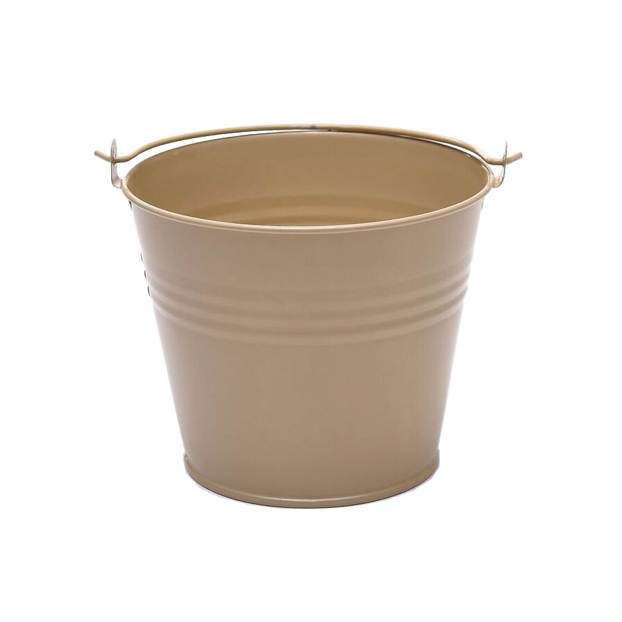Craftmill Cream Round Metal Bucket 8x7cm PK 1