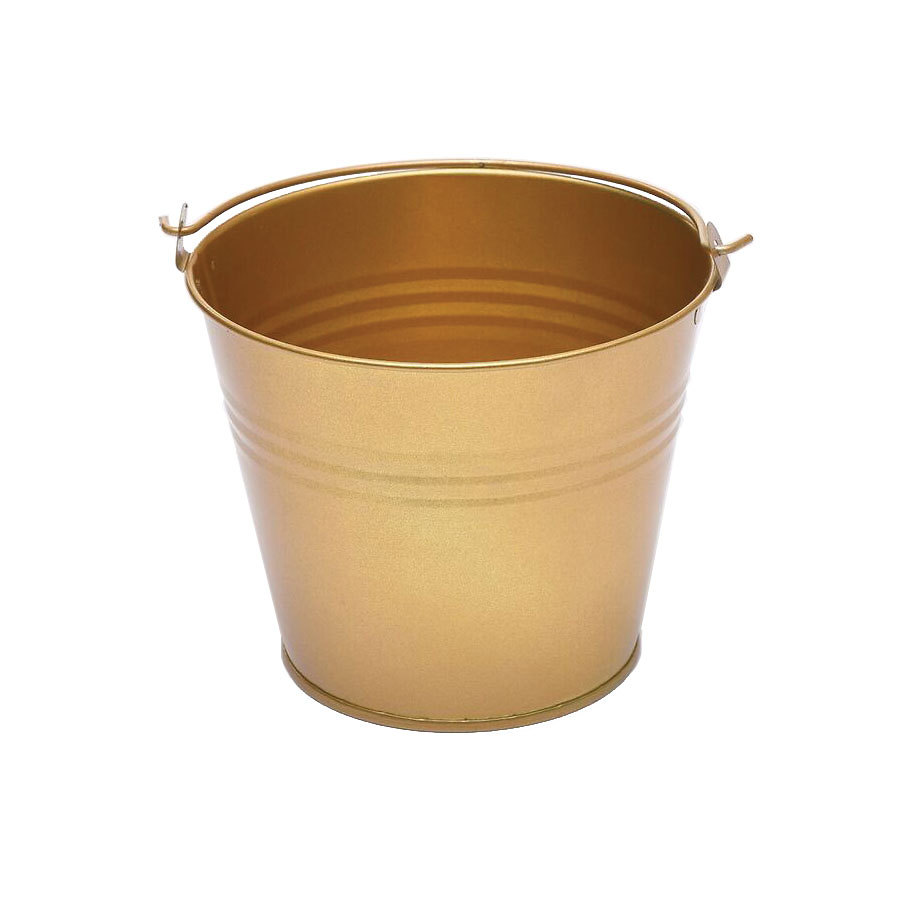Craftmill Gold Round Metal Bucket 8x7cm PK 1