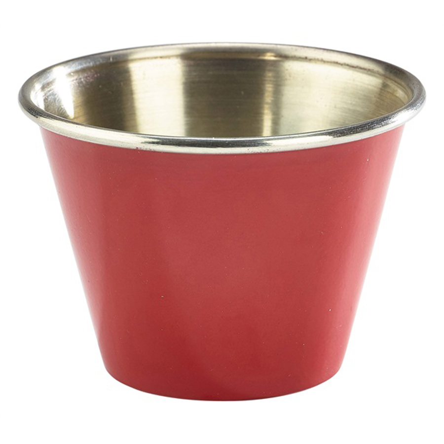 2.5oz Stainless Steel Ramekin Red PK 1