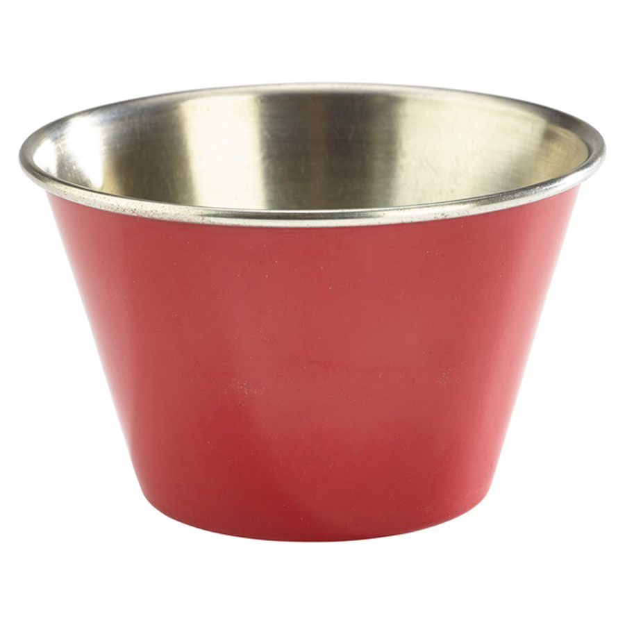 6oz Stainless Steel Ramekin Red PK 1