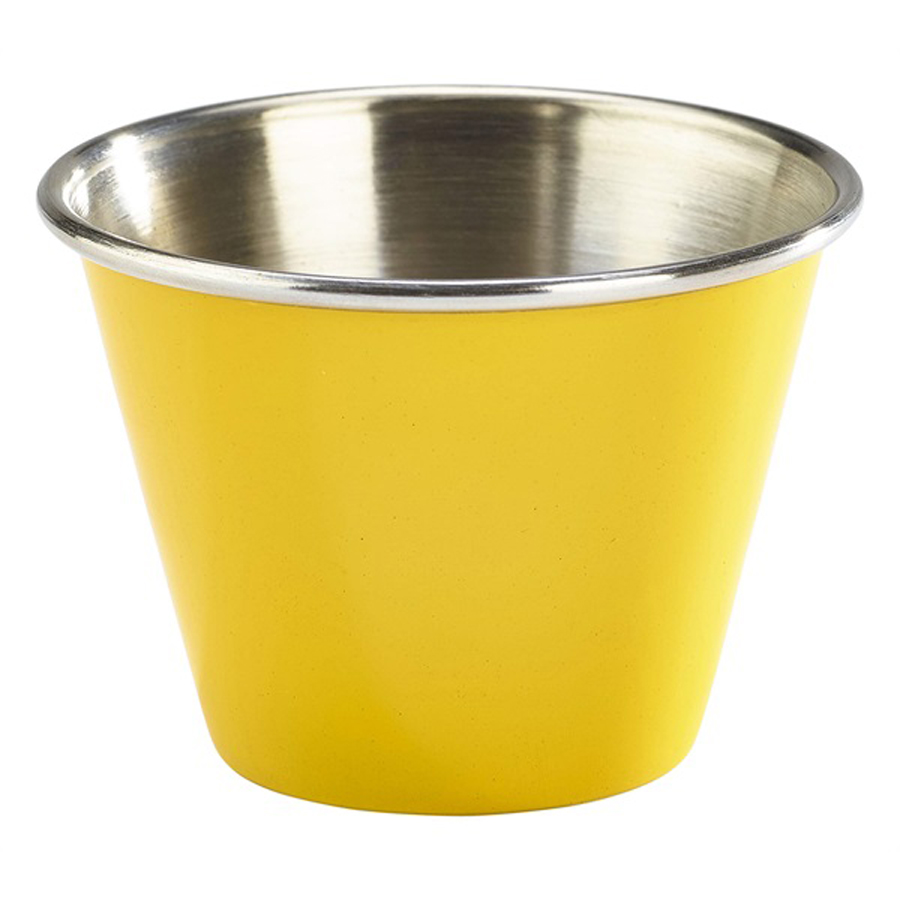 2.5oz Stainless Steel Ramekin Yellow PK 1