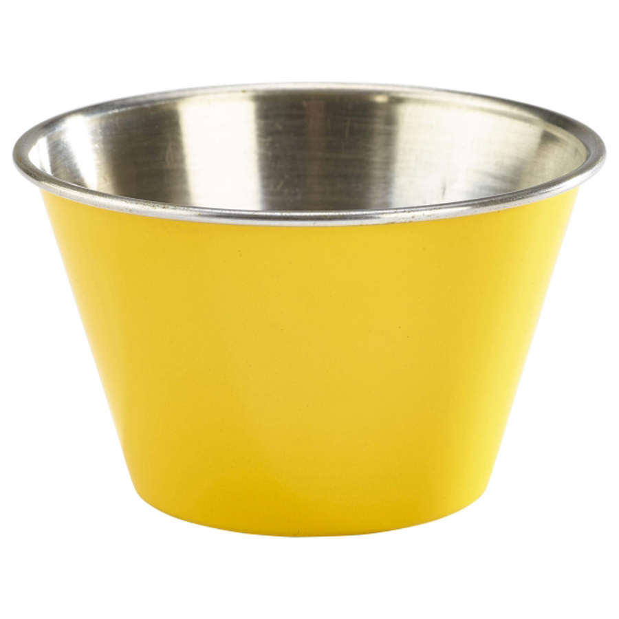 6oz Stainless Steel Ramekin Yellow PK 1