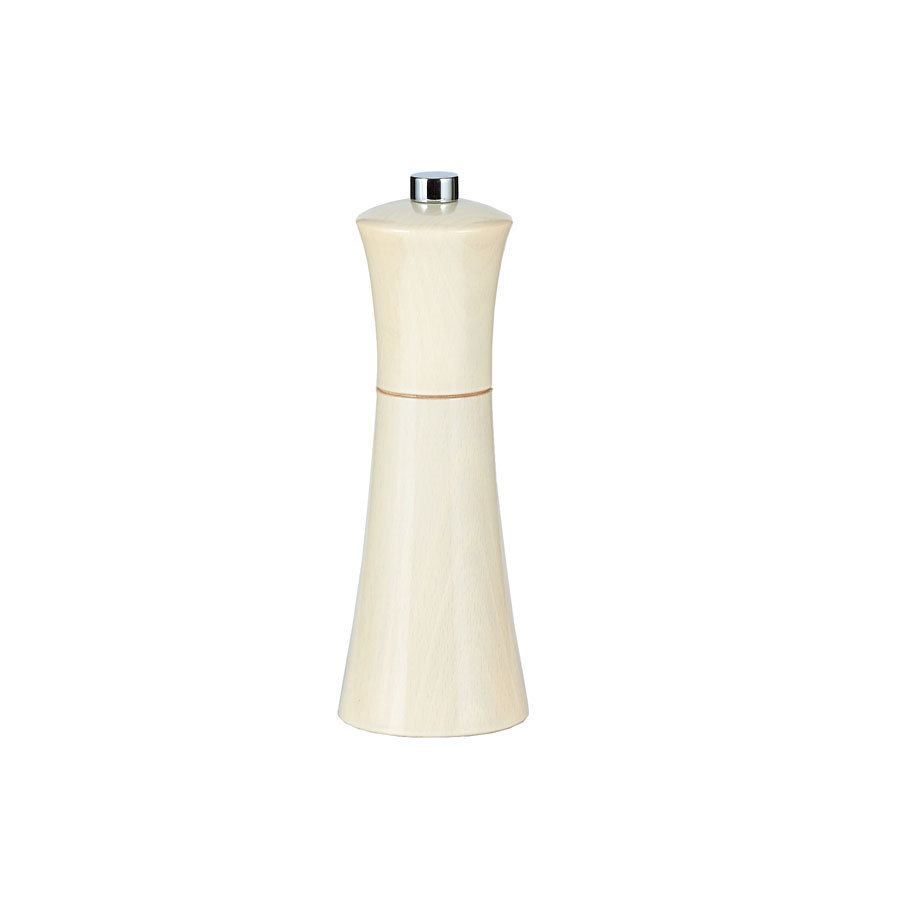 Bisetti Verona Wooden White Salt Mill 13cm PK 1