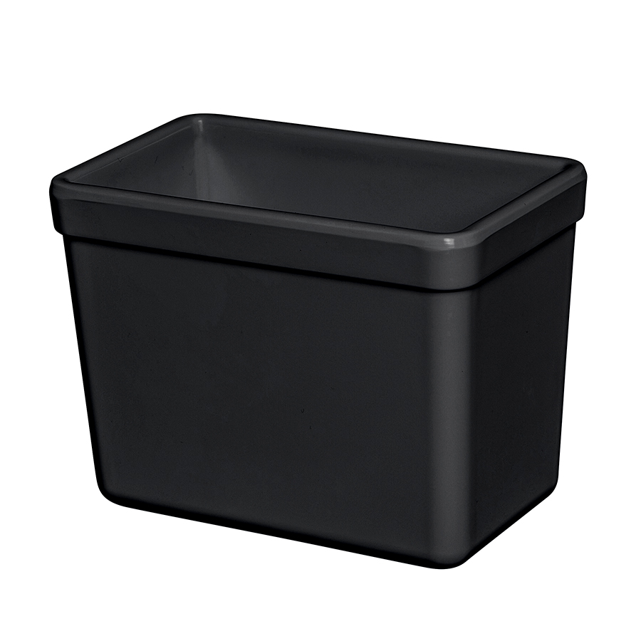 Mirage Tundra Melamine Black Rectangular Croc 13x8.1x10 cm 0.6 Litre PK 1