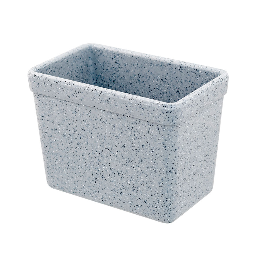 Mirage Tundra Melamine Grey Rectangular Croc 13x8.1x10 cm 0.6 Litre PK 1